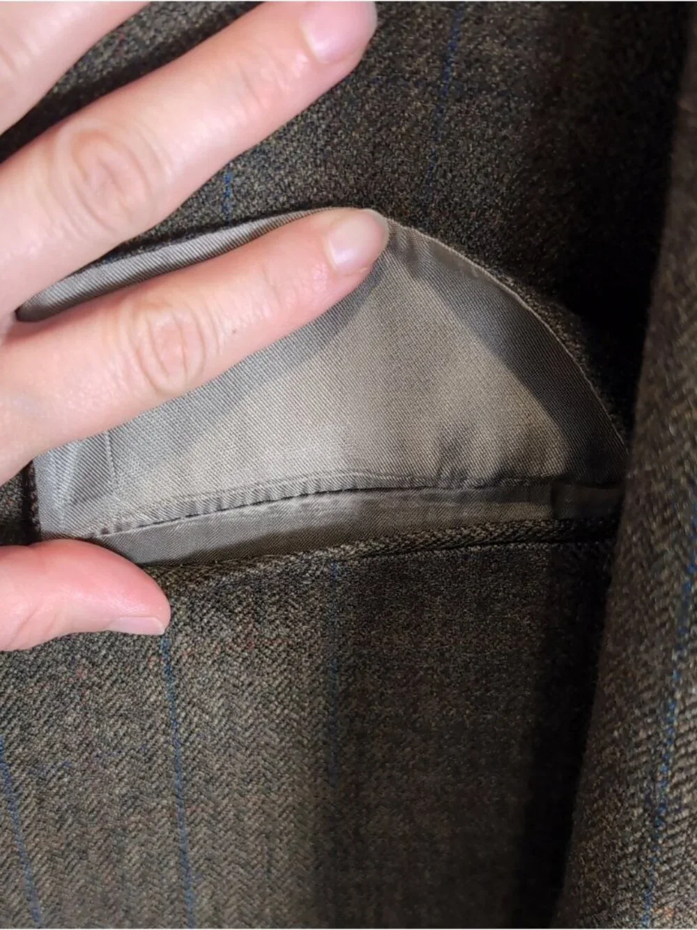 Chaps Ralph Lauren Brown Plaid Lambswool Sport Coat Blazer Mens Size 44R Canada